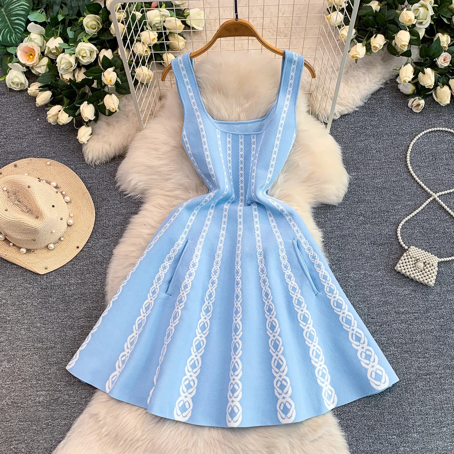 Maje Sandro Knit Pocket Dress