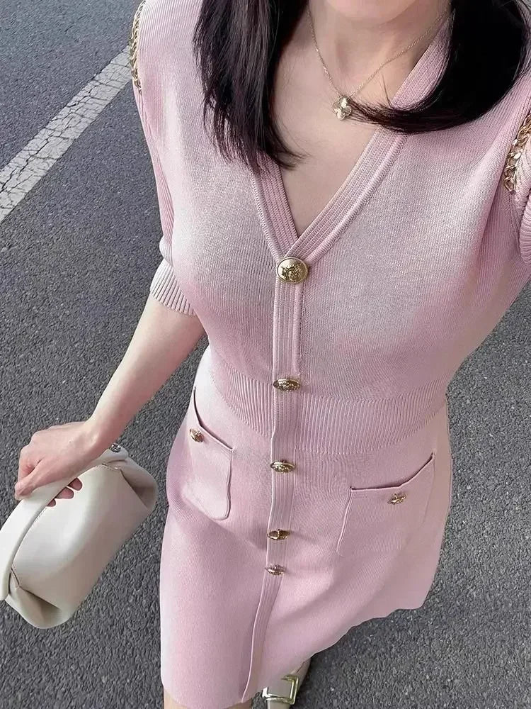 Pink Buttoned Sandro Vibes