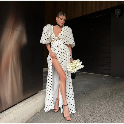 Polka Dot Top Skirt set