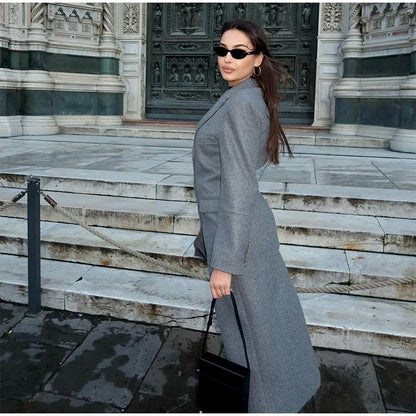 LONG Chic woolen coat