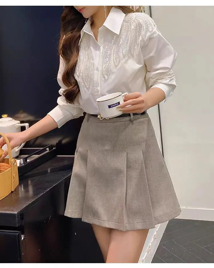 TheRoyals Collection- Sequined White shirt