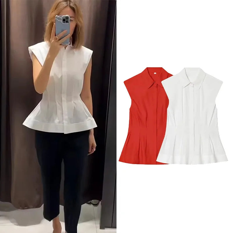 Zara New Pleated Shirt
