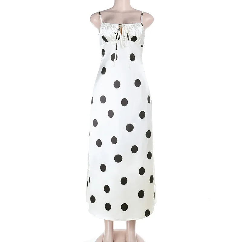 Satin Polka Dot Dress