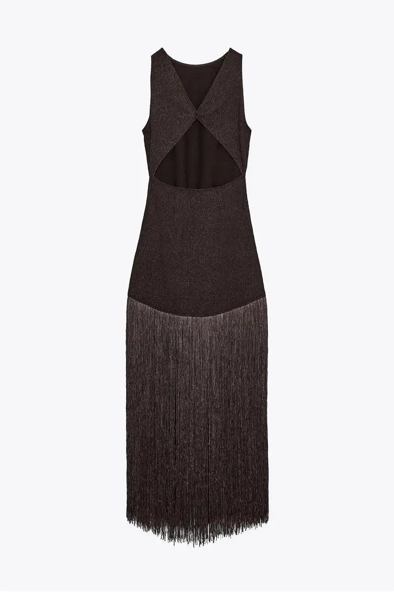 zara TAssel Dress