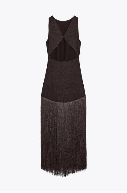 zara TAssel Dress