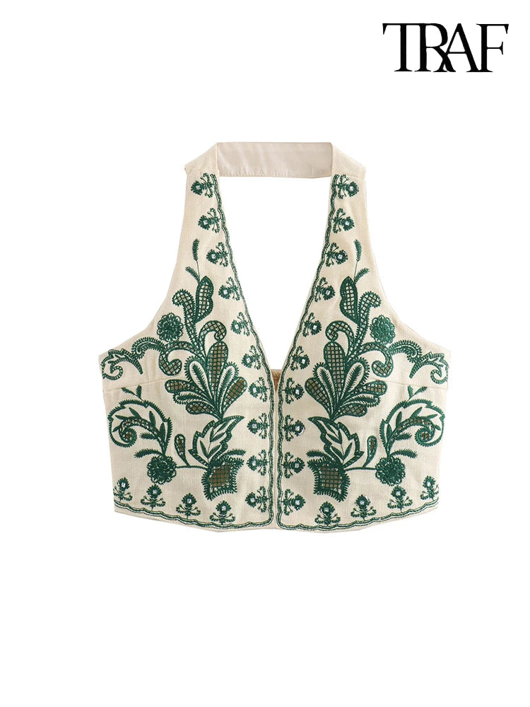 Backless V-Neck set