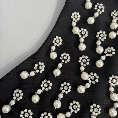 Luxury Beading Bandage Dress