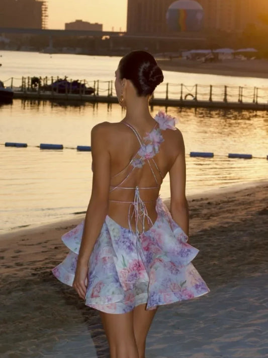 2 Layer Ruffle Backless