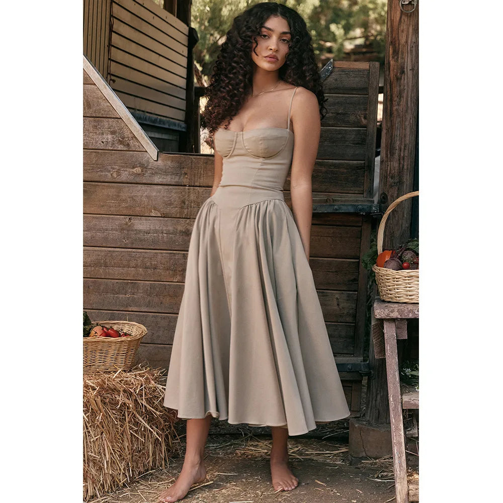 Elegant Midi with Pockets - Shellss