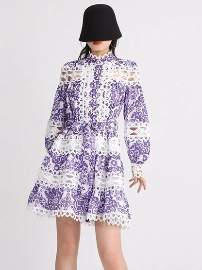 Vintage Court Style Lace Dress
