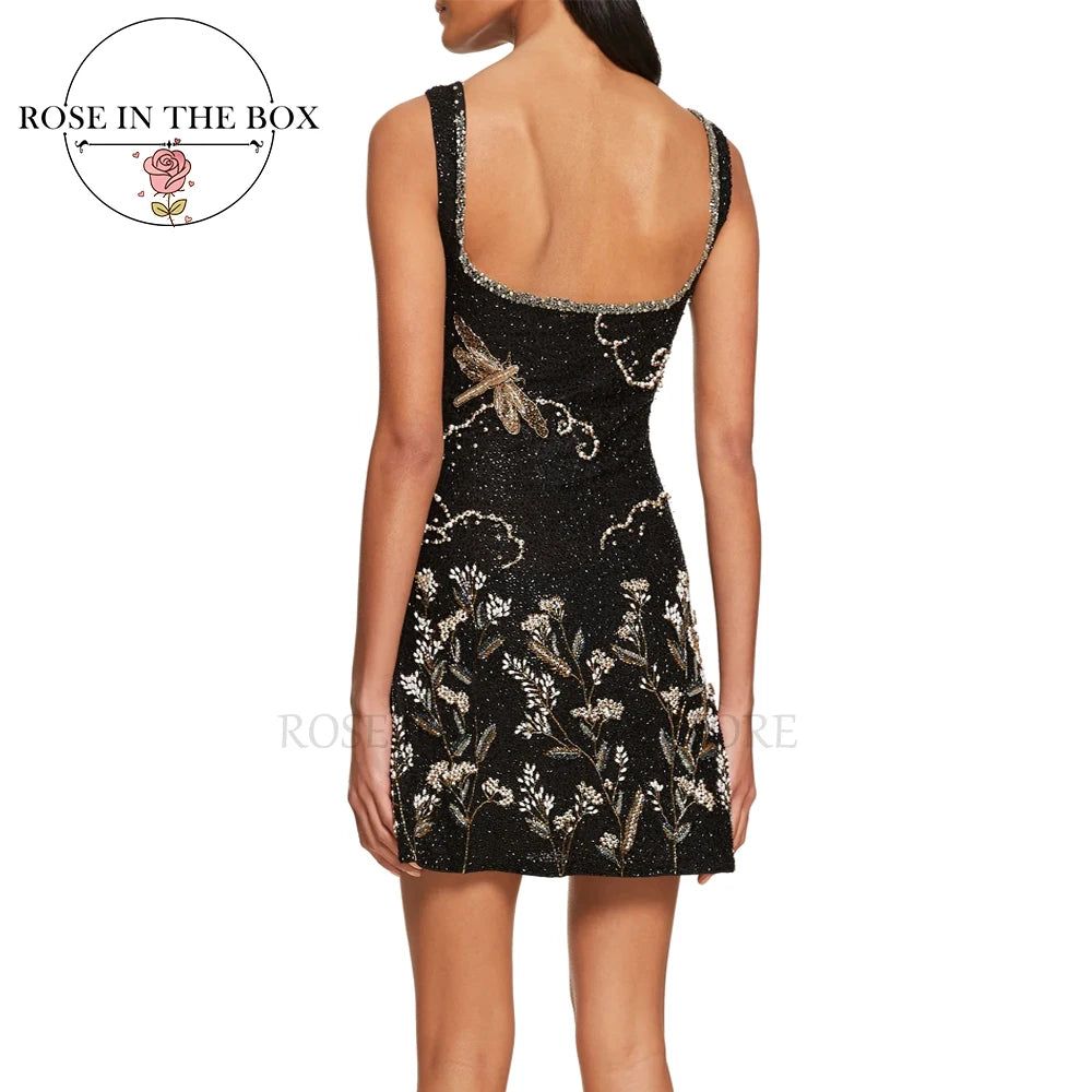 Stunning Black Mini Dress clio - 24 hrs delivery - Shellss