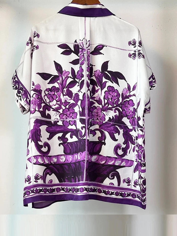 Dolce summer purple blouse