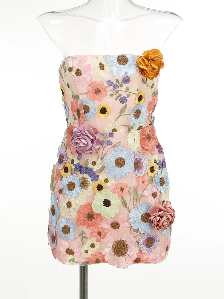 3D Flower Party Dress