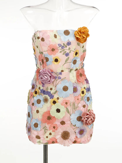 3D Flower Party Dress