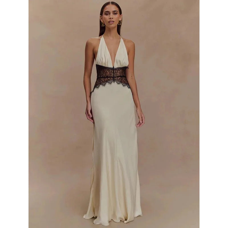 Summer Backless Halter Princess Dress