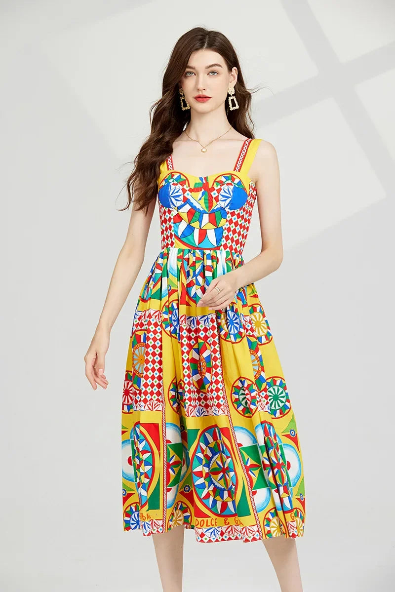 Dolce Geometric Waist Cinched