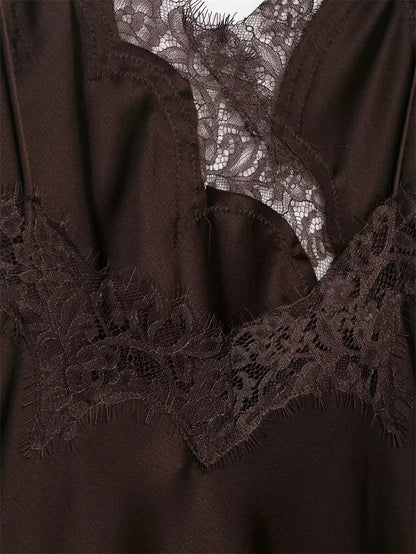 Lace Trim Asymmetrical Top Zara Vibes