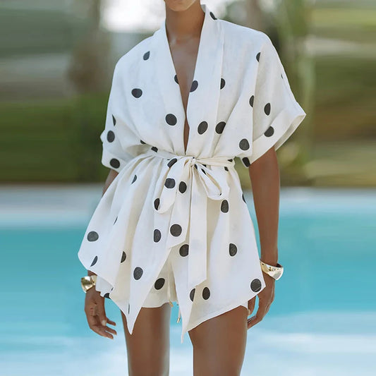 Batwing set Polka dots