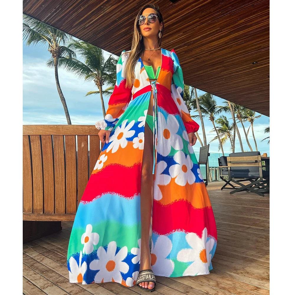 Bikini Beach Cover up Tunics Kaftan