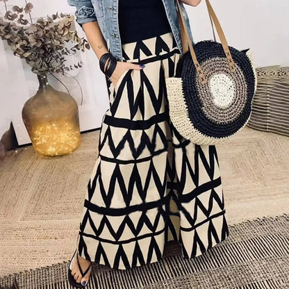 Brunch Day Geometric Wide leg