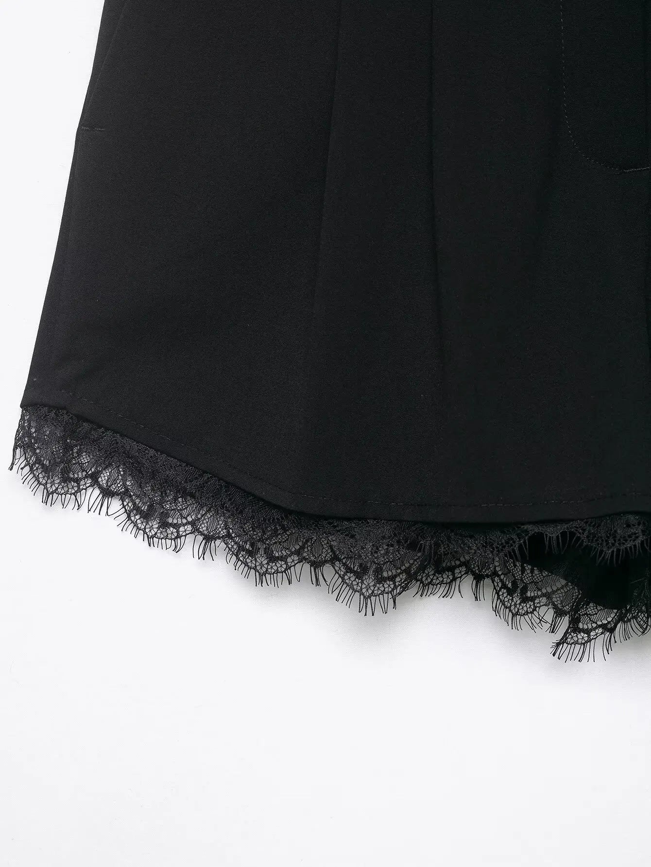 Zara Lace Trim Cropped Blazer Set