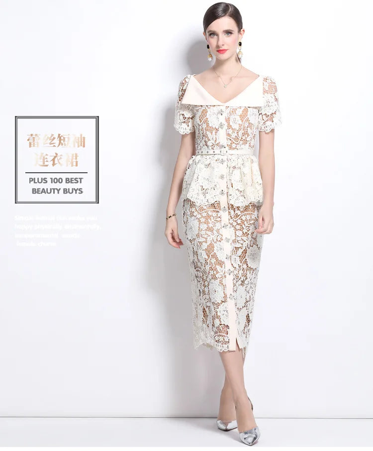 White Elegant Lace dress