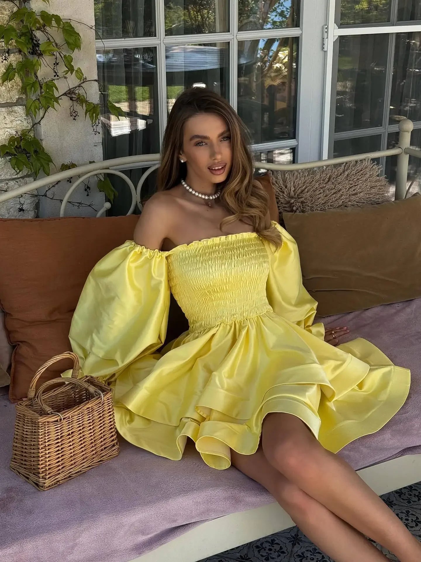 Off Shoulder Mini Dress Sexy Spicy