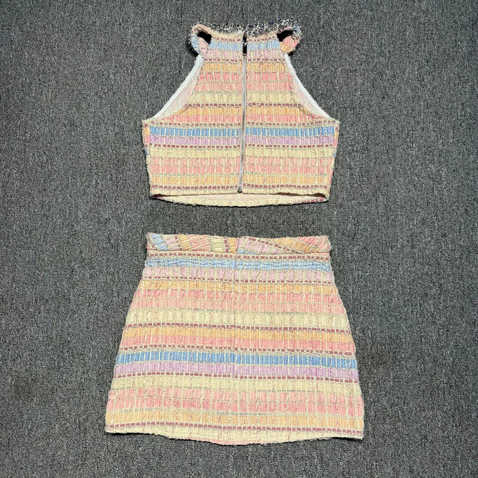 Celebrity Party Gala Tweed Dress