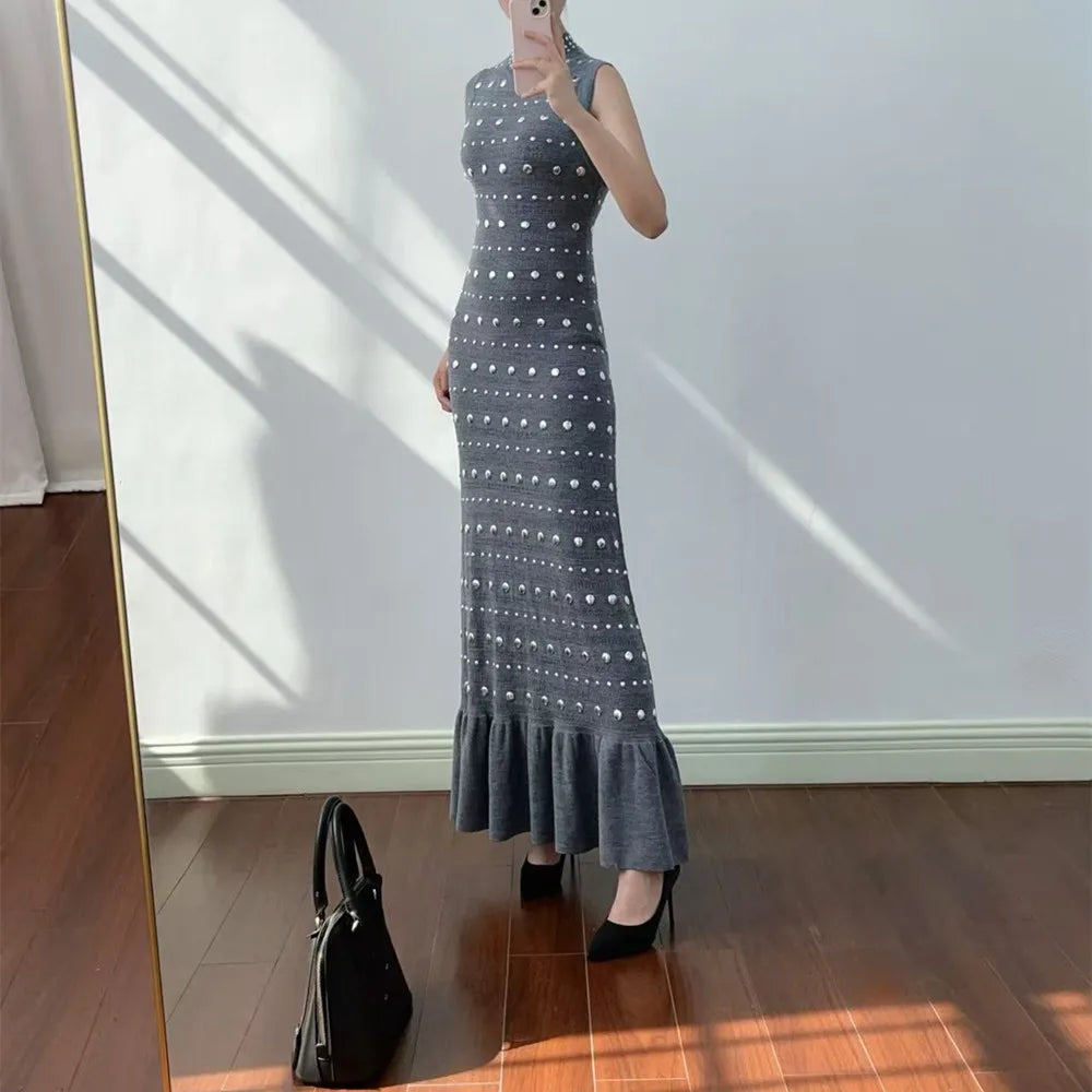 Classy Sandro Riveted Grey - Same day delivery - Shellss