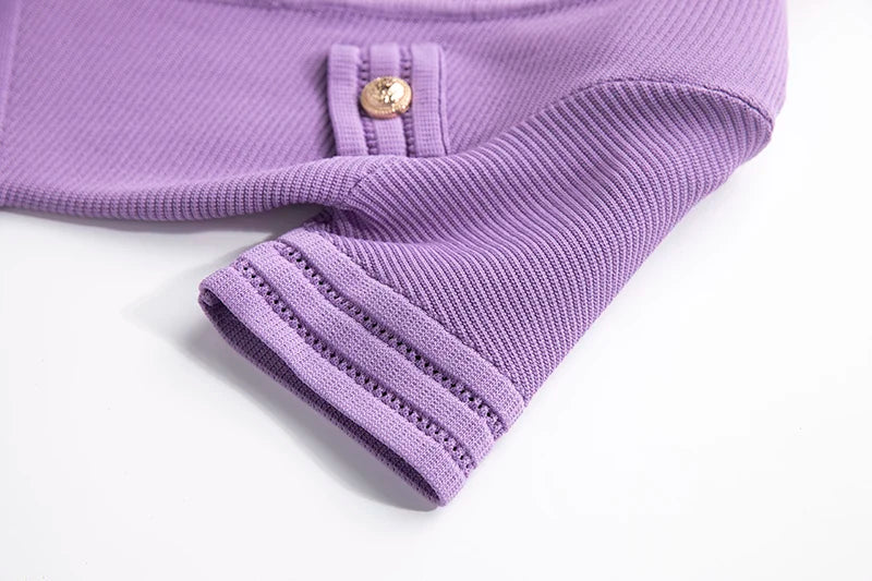 Lavender Gold Buttoned Mini