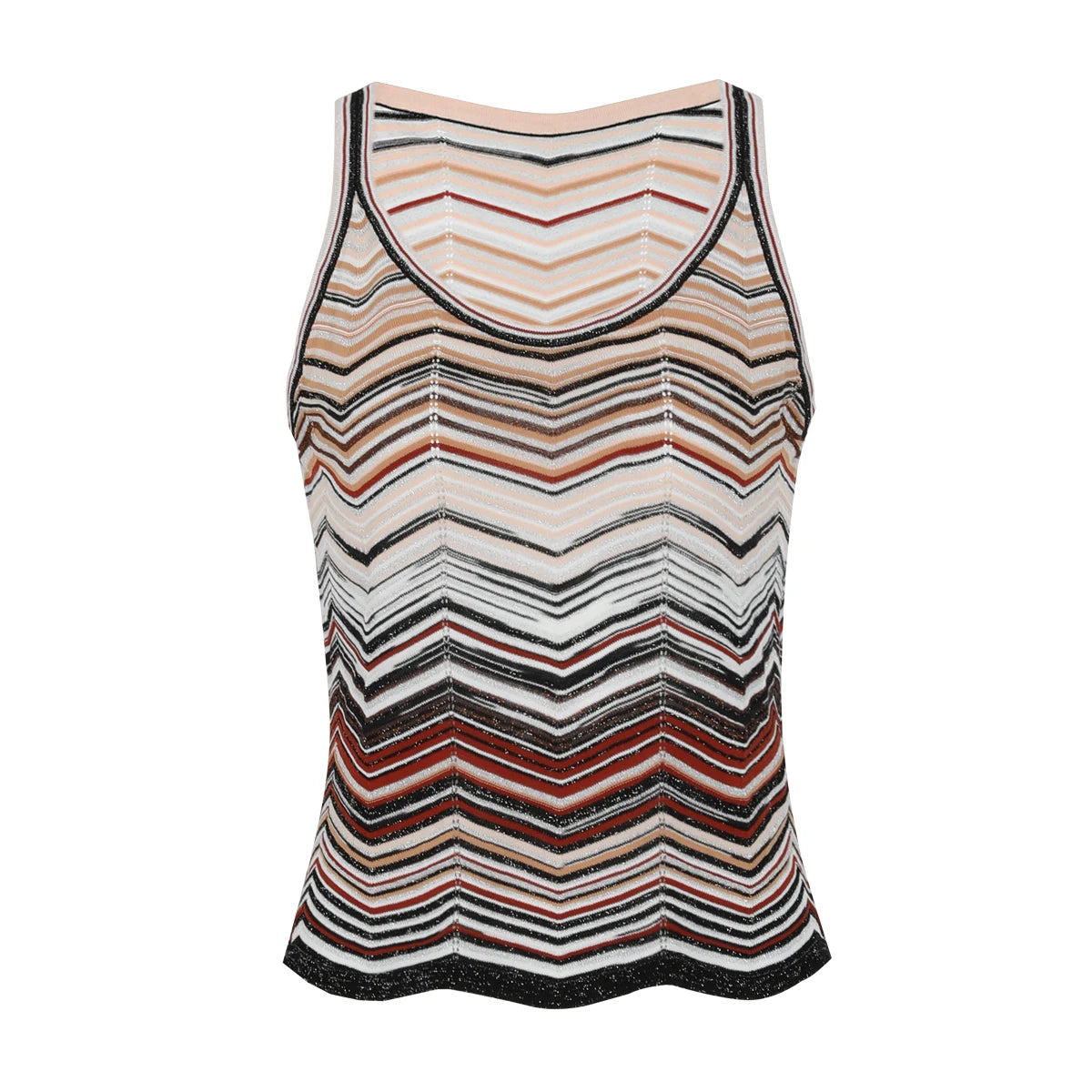 26156 High Quality Summer And Autumn New Fashionable Sleeveless Top Knitted Shirt Tank Top+Straight Pants Set For Women