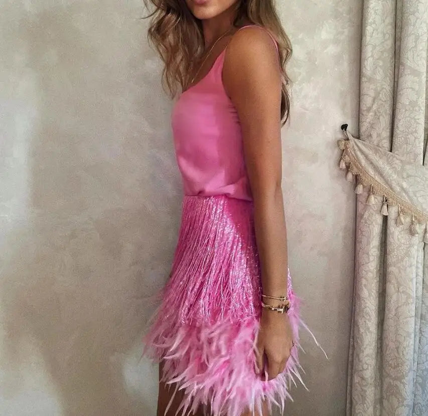 1 Party Bestseller feather Skirt top