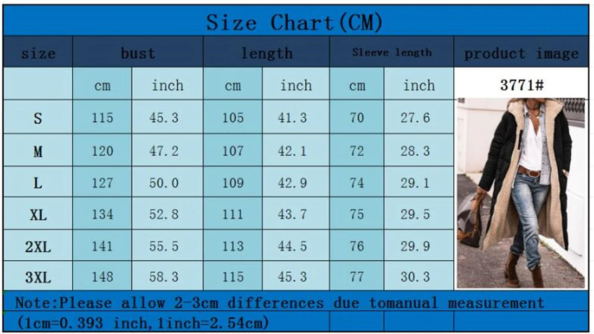 Reversible Long Sleeve Thick Coat Warm Fashion Long Outerwear Casual Puffer Coats