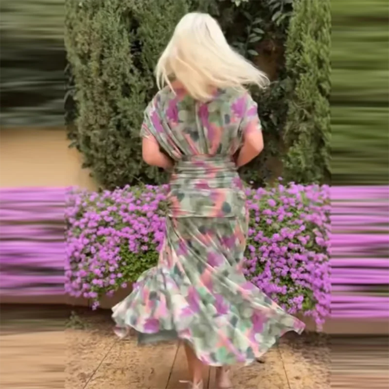 Offshoulder A line flared Dress