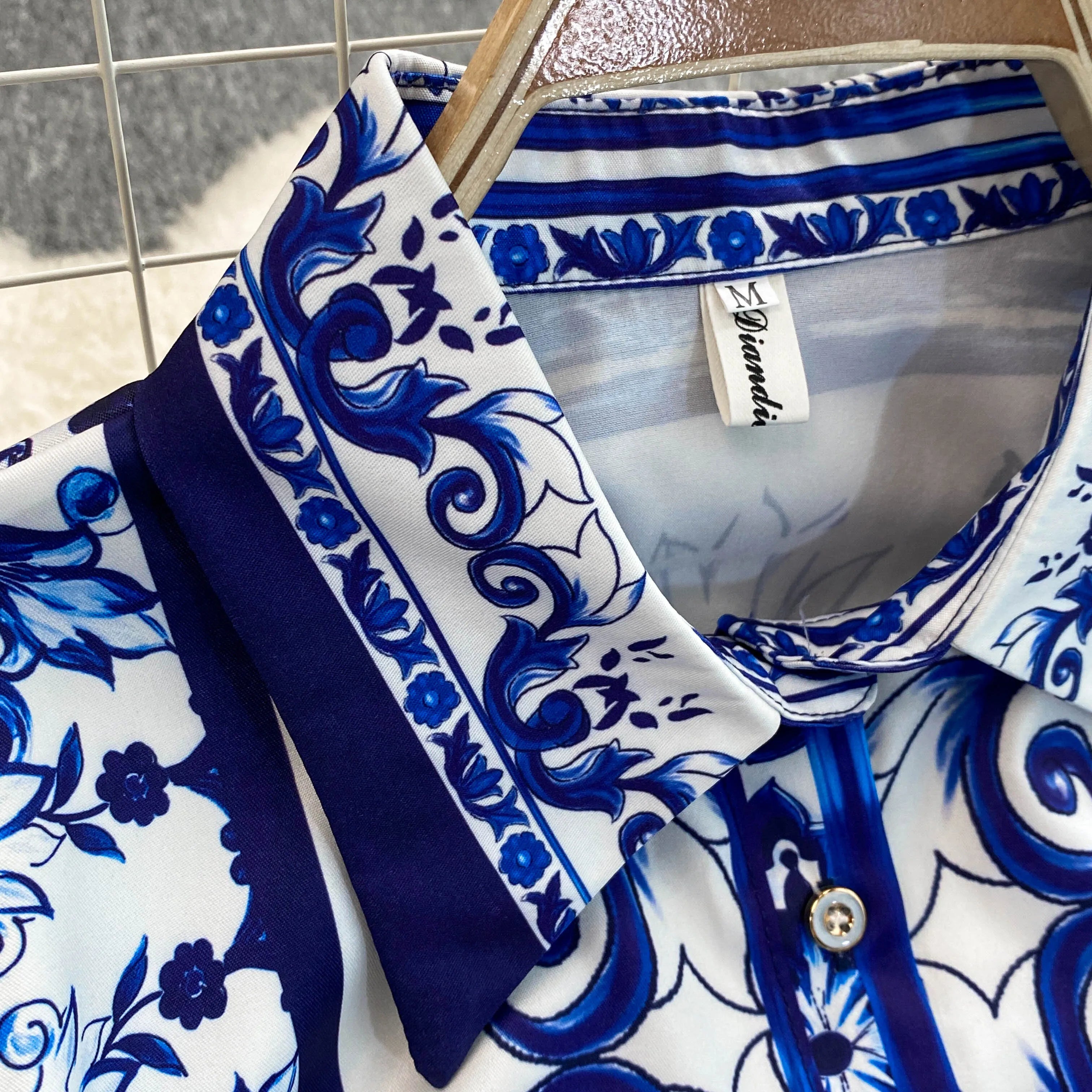 Spring Retro Blue White Red Dolce Dress - Shellss