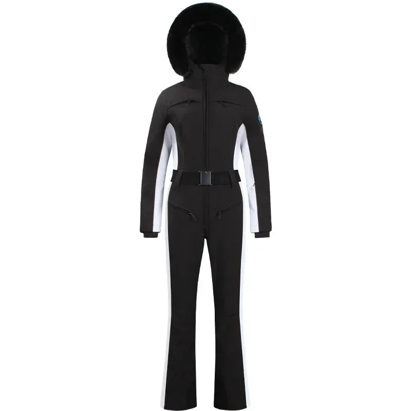 New Winter One-Piece Skiing Suit Thickened Slim Fitting Overalls Thermal Snowboard Jacket Jumpsuit Wind Proof Waterproof Ski Set