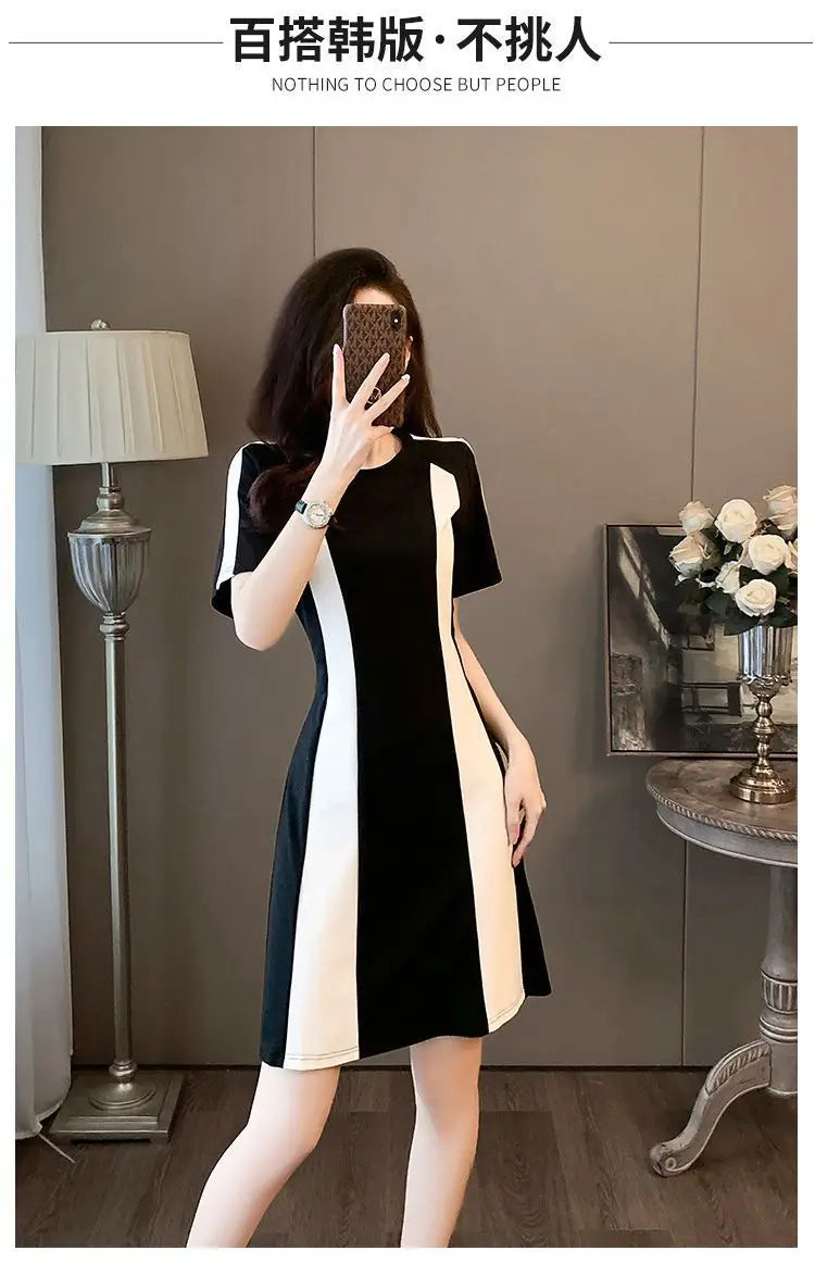 French Fashion Black White Dress Old Money Quiet luxury Mini