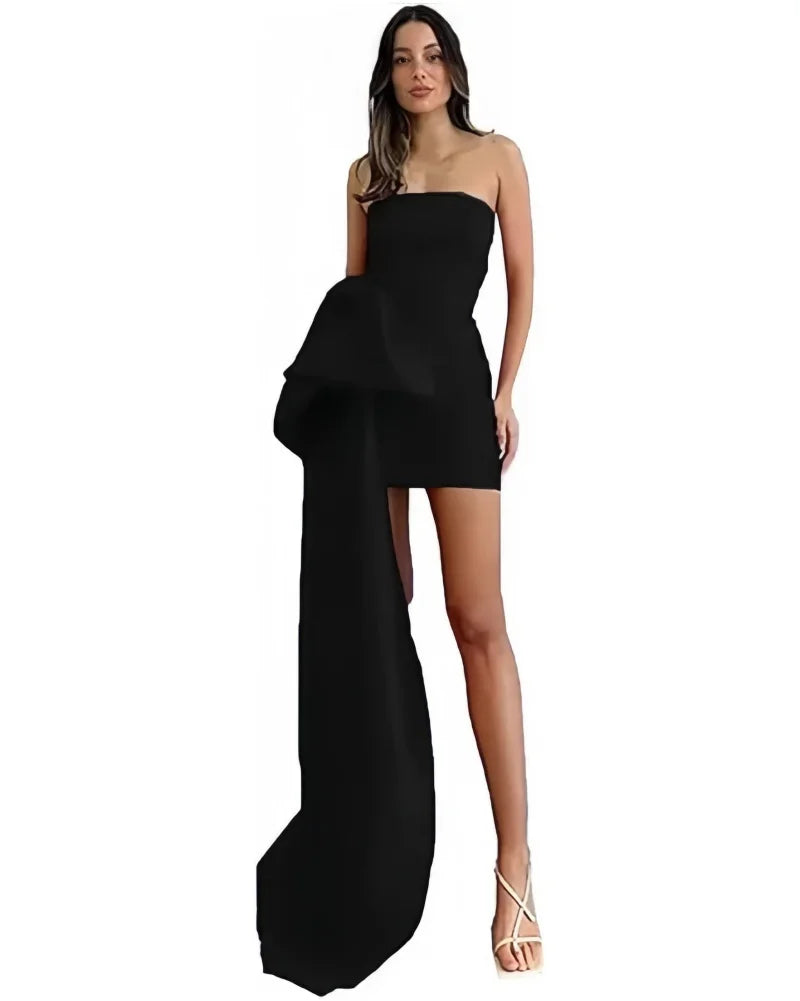 Satin party Dresses Short A Line