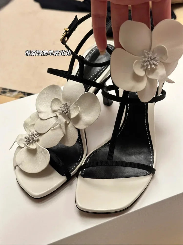 Designer flower heels