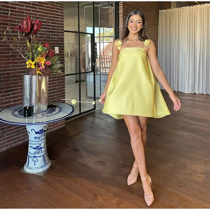 3d Flower Backless Beach Tassel Mini