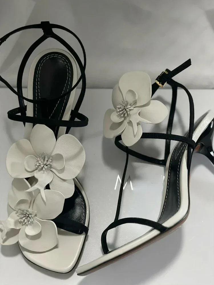 Designer flower heels