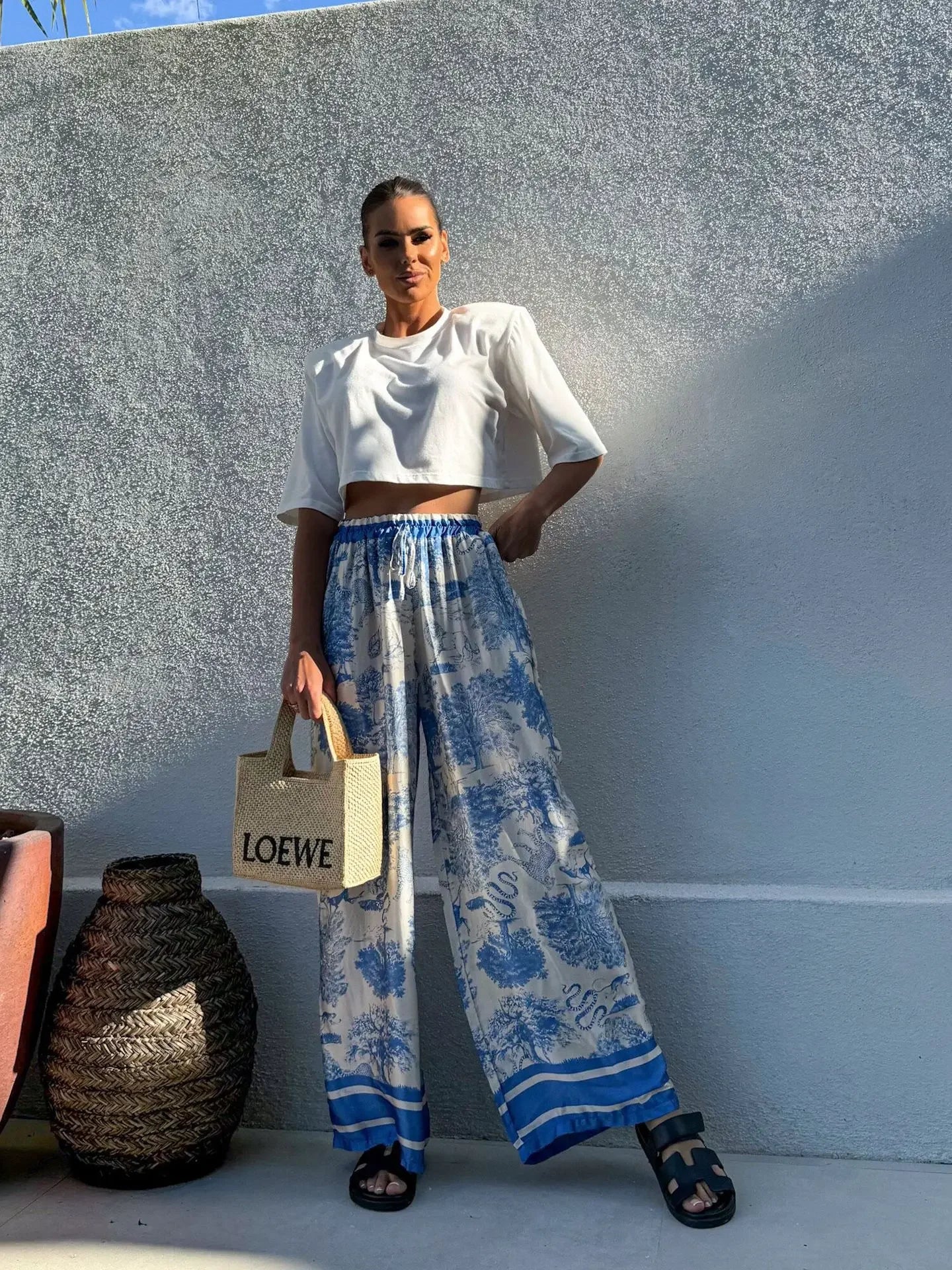 Bohemian Wide Leg Casual Pants