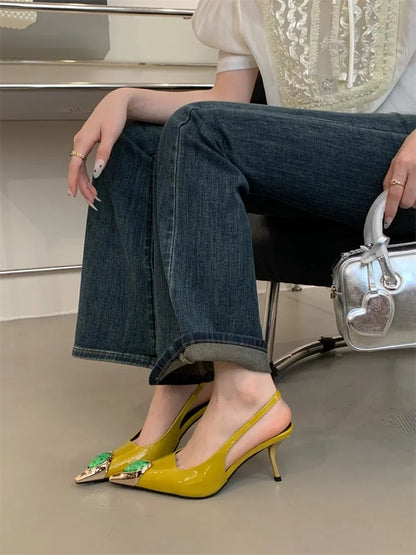 Designer heels Inlay Diamonds