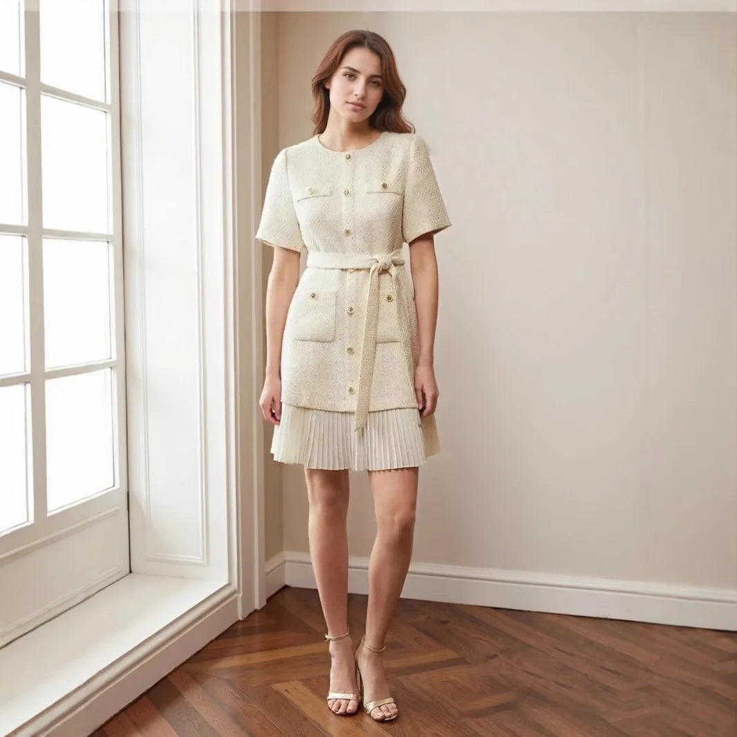 Off white Tweed Sandro Vibe- Boss Lady