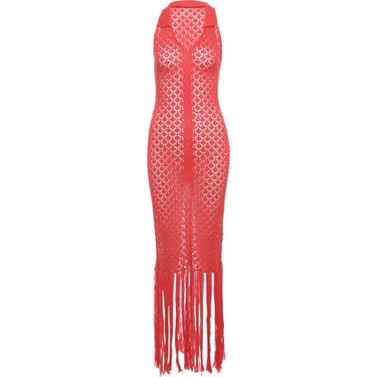 Tassel Mesh Patchwork Dress