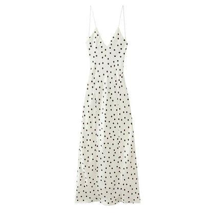 Elegant Women Polka Dot Midi
