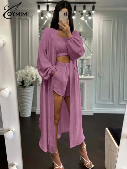 3 Piece Sets Woman Outfit Elegant