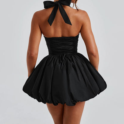 Halter square Neck Party Club Dress