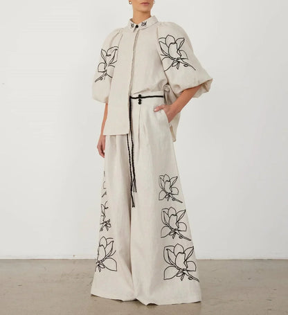 Cotton Linen Set Loose