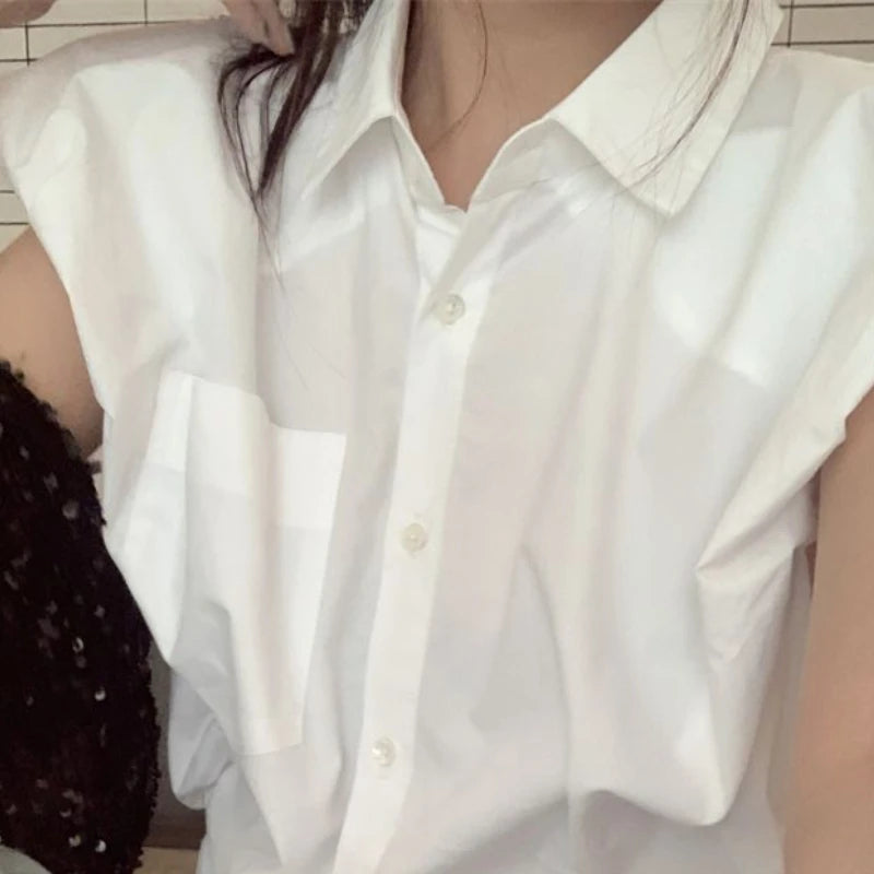 Vintage broad shoulder Crop Top CH